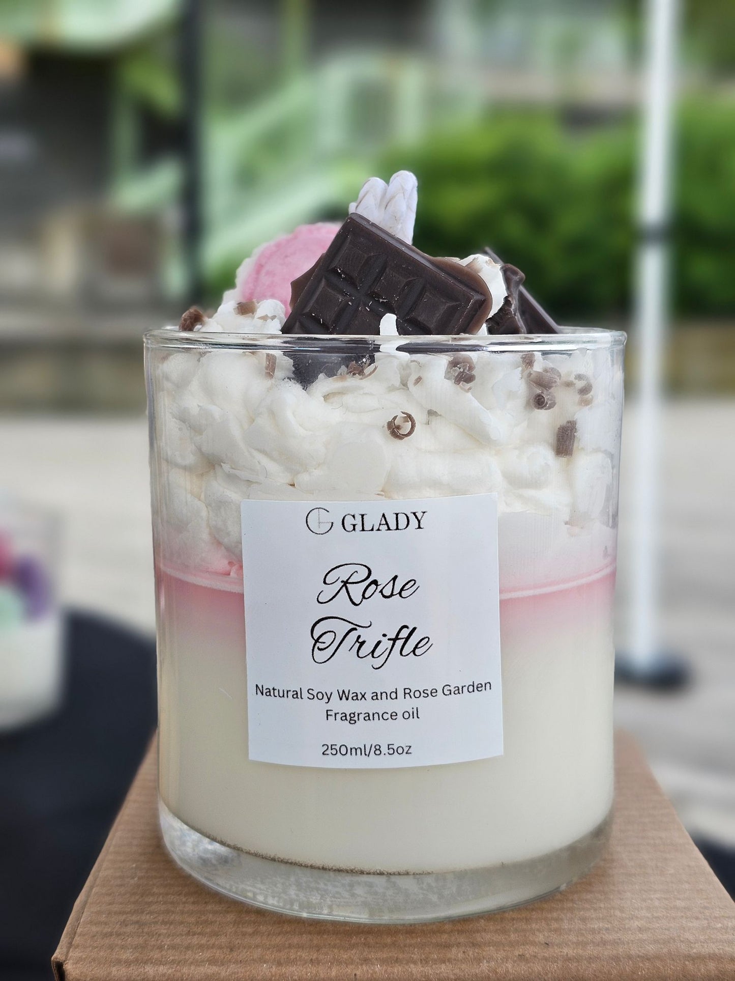 Rose Trifle Flavor Dessert Candle