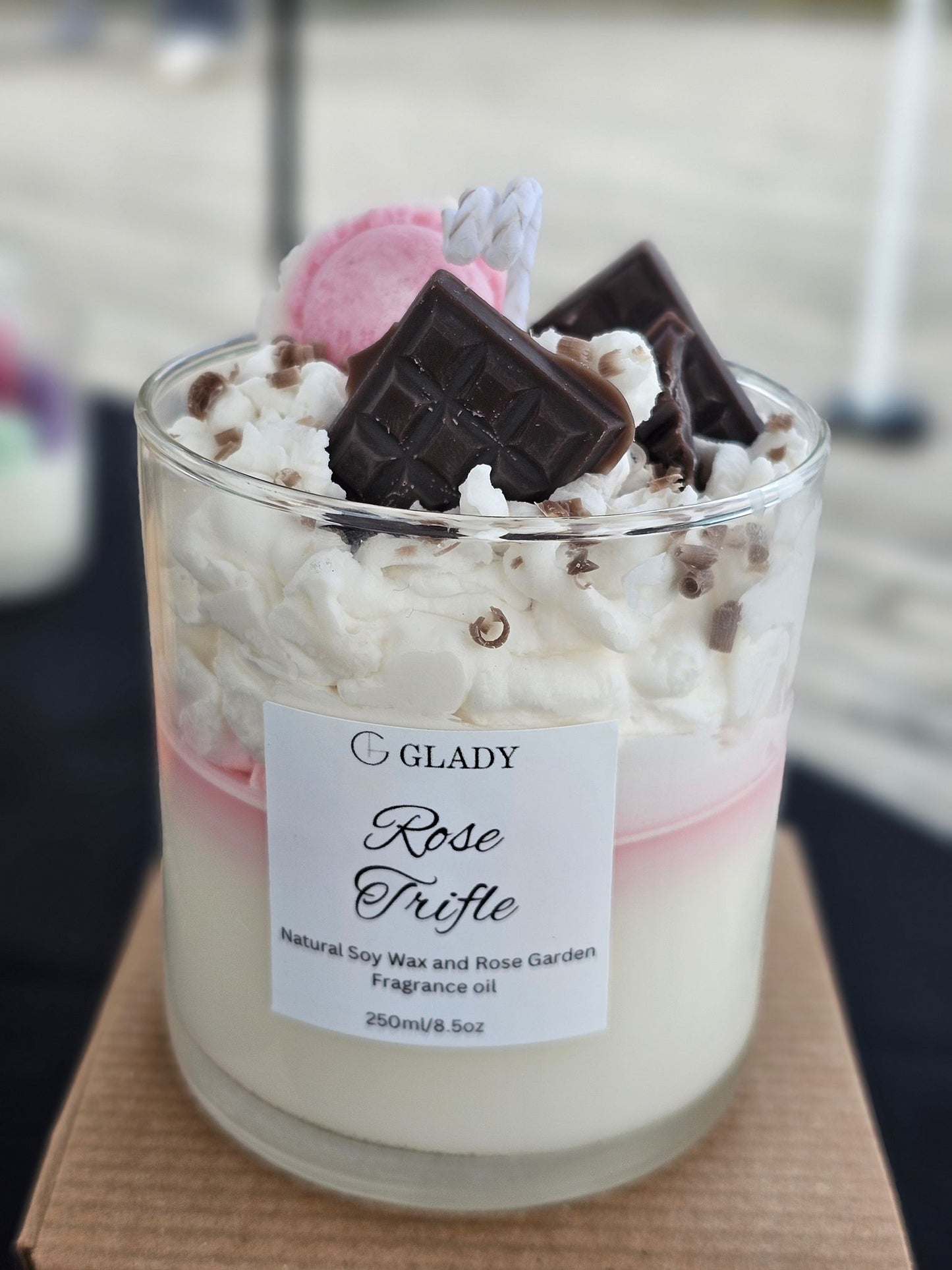 Rose Trifle Flavor Dessert Candle